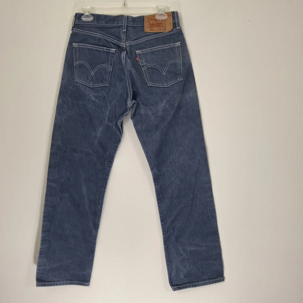 Levi's Original 501 Straight Leg Button-Fly Blue Denim Jeans, Size 31×32